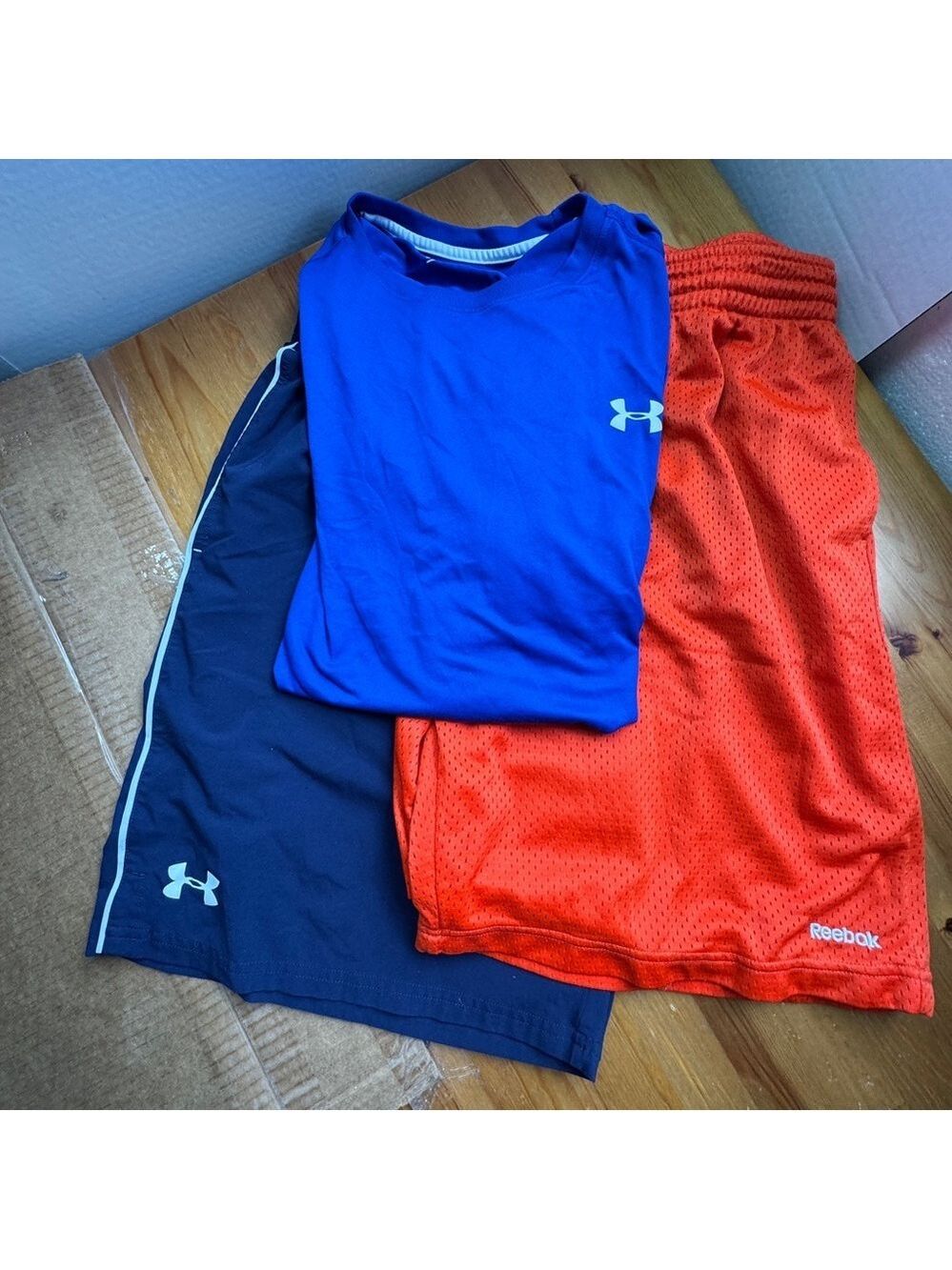 Under Armour XL athletic bundle shorts tshirt Reebok